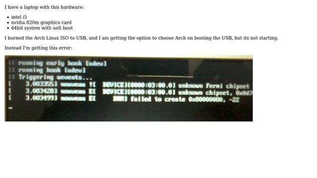 Unix & Linux: How do I fix an "unknown chipset" error when booting Arch Linux? смотреть онлайн