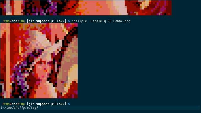 Shellpic, picture in shell (terminal) or IRC chat смотреть онлайн