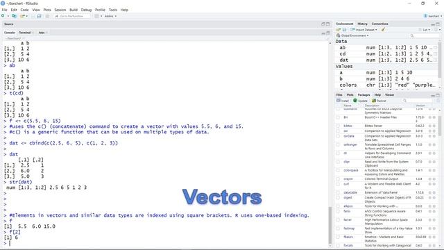 R BOOTCAMP DATA TYPES IN R PROGRAMMING (Vector, List, Matrix, Array & Indexing) R Statistics Part1/ смотреть онлайн