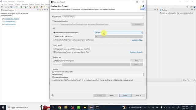 How to create sample java project in eclipse?/ why eclipse 4.26.0 by default getting java 17? смотреть онлайн