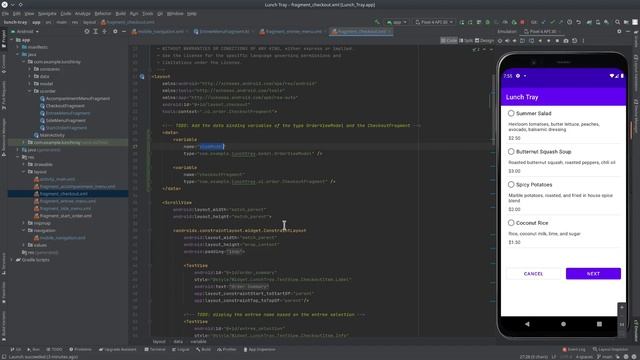 Lunch Tray App - Codelabs android - Unidad 3 - Parte 2 смотреть онлайн