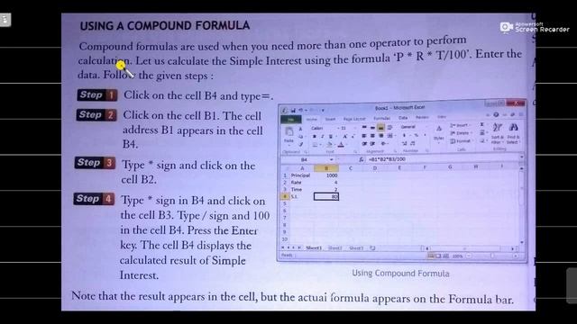 Class 7||Computer|| Chapter-3||Excel -2010||Using Basic,Compound & Text Formula|| смотреть онлайн