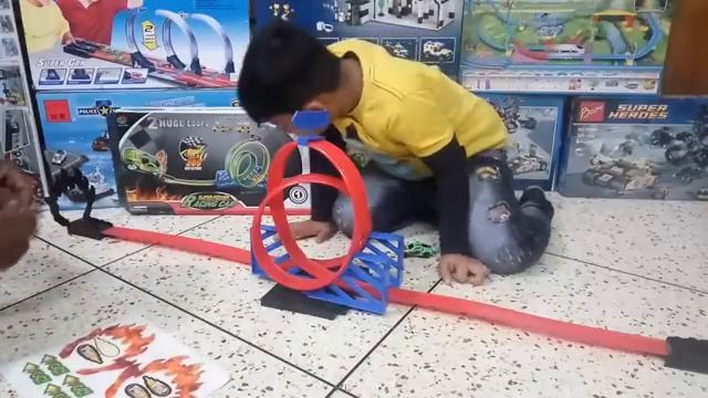 Super Power Racing Car Toys । 2 Huge Loops । 360 Degree Rotation। Racing Track Playset Toy For Kids