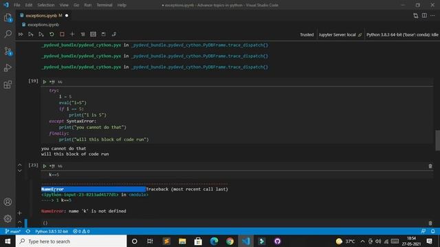 Exceptions Handling in Python Part 2 | Advance topics in Python смотреть онлайн
