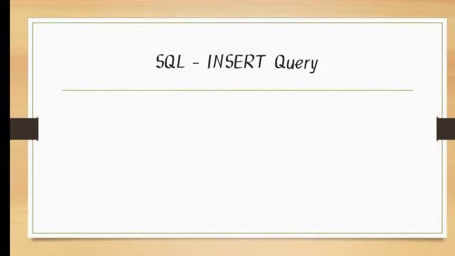 INSERT QUERY IN SQL смотреть онлайн