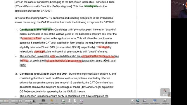 CAT Eligibility Criteria Update: no min grad %marks [2020, 2021 passouts & final year students] смотреть онлайн