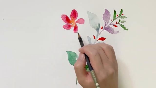 Как нарисовать цветы акварелью / Рисуем парочку с собакой смотреть онлайн