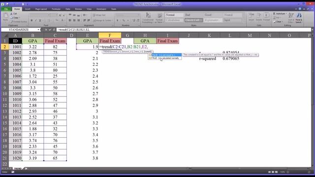 Predicting Values with the TREND Function in Excel смотреть онлайн