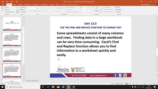 MS Excel - Topic 7 - Module 12 - Unit 12.1-12.5 - Pages 195-203 - Mrs SE Stander смотреть онлайн