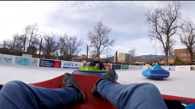 Adventures with Alan rides the ice bumper cars at Acacia Park смотреть онлайн