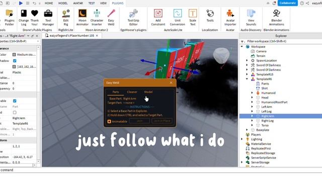 Roblox Studio Tutorial How to Weld a Sword/Model/Mesh смотреть онлайн