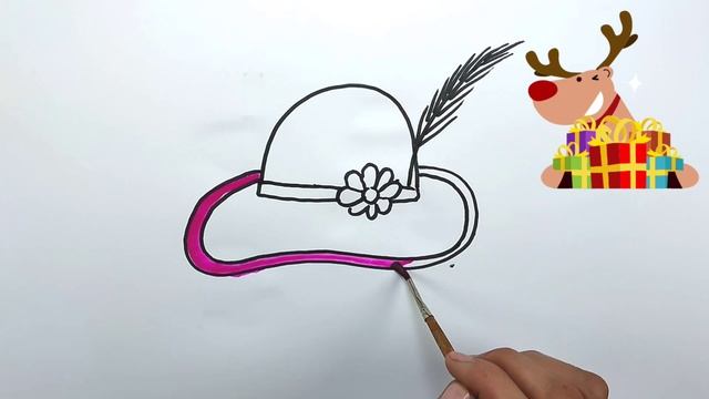 Bolalar uchun Shlyapa rasm Drawing a Hat for children Рисование Шапка для детей смотреть онлайн
