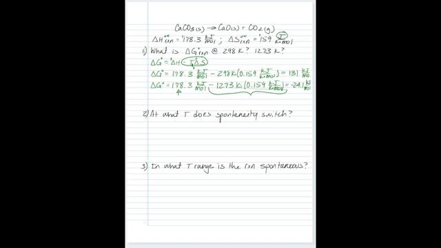 Delta G Temperature Dependence Calculations смотреть онлайн
