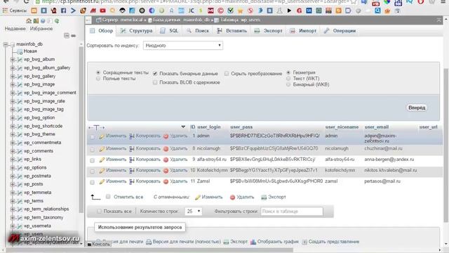 Как изменить логин и пароль для входа в админку Wordpress смотреть онлайн