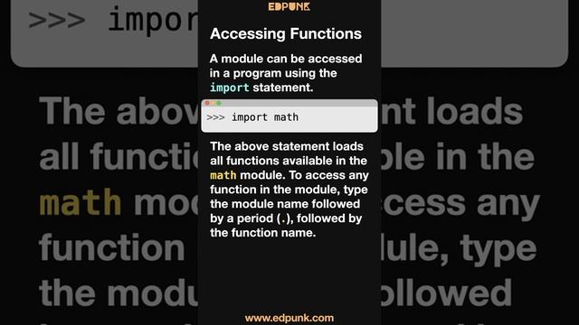 [Day 85] What are Built-in Modules in Python? | Learn Python | Dark Mode #100daysofpython смотреть онлайн