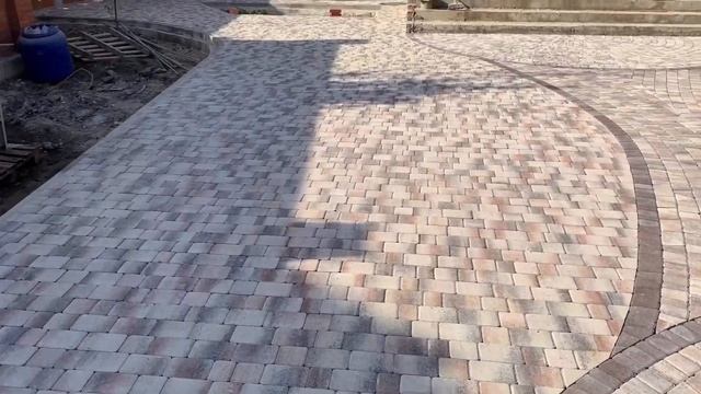 Благоустройство придомового участка. Гранитная тротуарная плитка смотреть онлайн