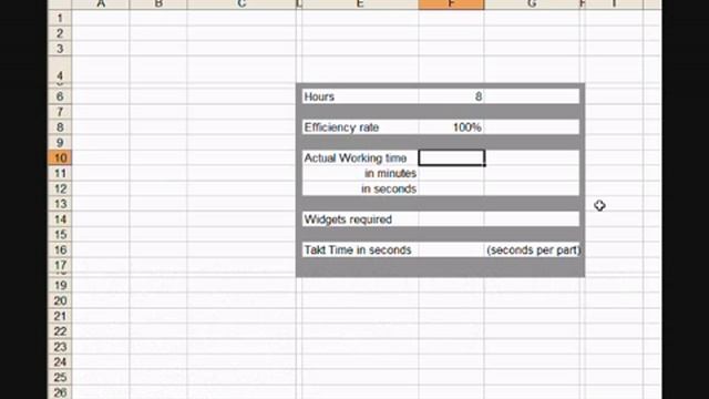 Use excel to calculate Takt Time смотреть онлайн