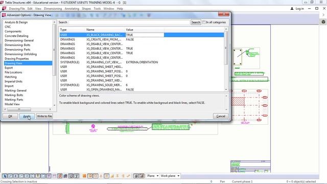 HOW TO CHANGE BLACK BACKGROUD IN DRAWING LIST OF TEKLA STRUCTURES смотреть онлайн