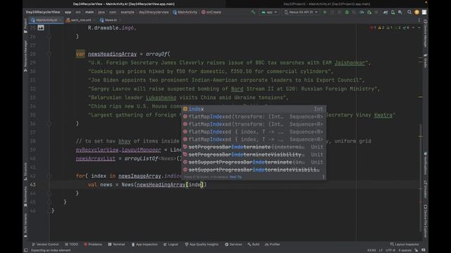 24. RecyclerView | Very Imp Topic ? Android Tutorials in Hindi смотреть онлайн