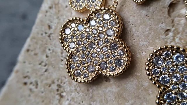 серьги Van Cleef ванклиф позолота смотреть онлайн