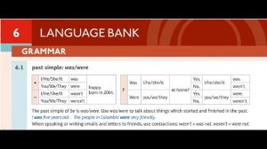 IN THEIR PAST |Unit 6 | 6.1 IN THEIR PAST  | THE PAST | english| Speakout Elementary