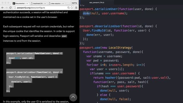 Server Side JavaScript - Passportjs 4 : serialize смотреть онлайн