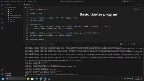 How to Convert .py to .exe in Visual Studio Code