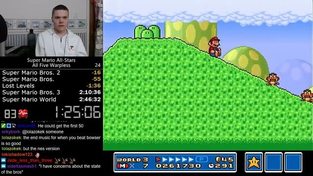 (2:45:25) Super Mario All-Stars - All Five Warpless speedrun *Former World Record* смотреть онлайн