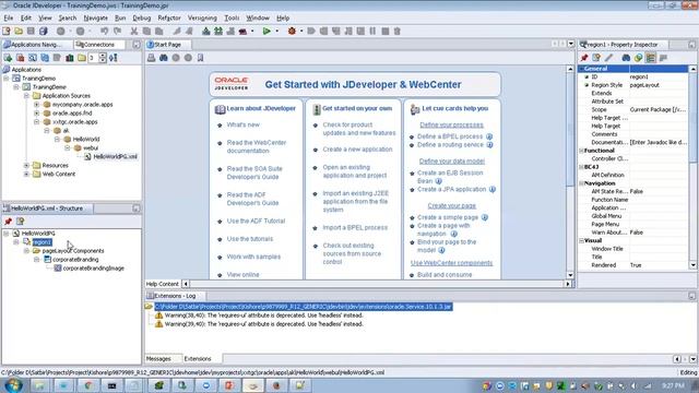 OAF Set Up and Hello World Page смотреть онлайн