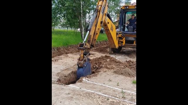Разметка и копка котлована для заливки фундамента в землю. Строю сам. смотреть онлайн