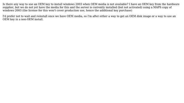 DevOps & SysAdmins: Windows Server 2003 - Install with an OEM key without OEM media смотреть онлайн