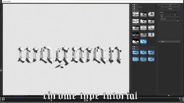 THE CHROME TEXT EFFECT ( TUTORIAL + FREE PACK ) PS смотреть онлайн
