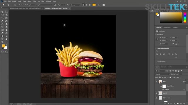 Create a poster in photoshop | Skilltek смотреть онлайн