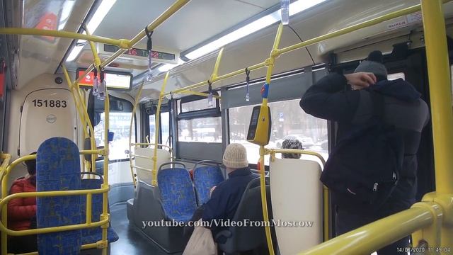 Автобус 908 экспресс "Филёвский парк" - "метро Каширская" // 14 февраля 2020 смотреть онлайн