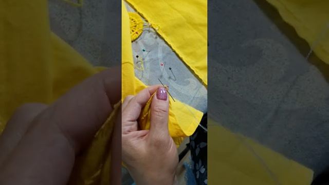 Рубашка с кружевом. Обвязка края ткани. смотреть онлайн