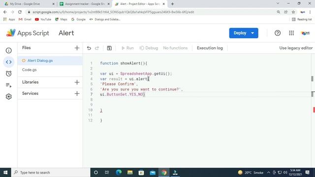 Message Box Alerts, Yes/No Confirmation Box - Google Sheets UI | Alert Dialog box Yes and No Button смотреть онлайн