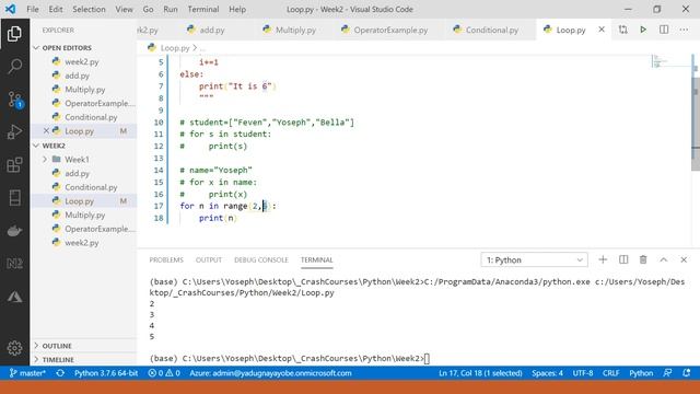 Part 12 Python in Amharic Language For Loop смотреть онлайн