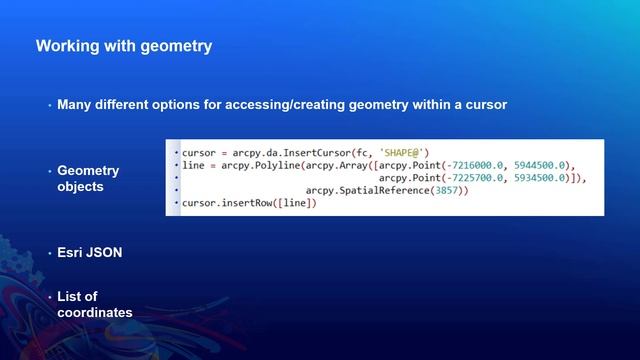 ArcPy: Working with Feature Data смотреть онлайн