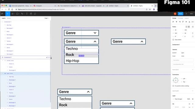 How to Create A Drop Down Component In Figma Using Variants смотреть онлайн