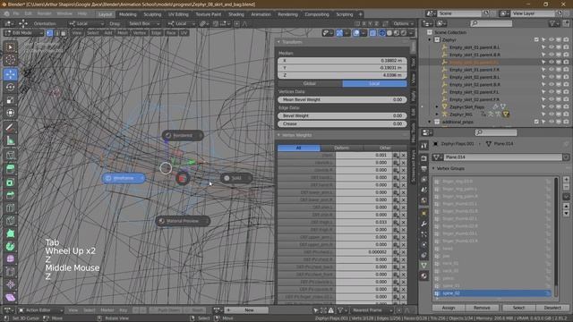 Риггинг в Blender. Неделя 09, дополнение: риг элементов одежды смотреть онлайн