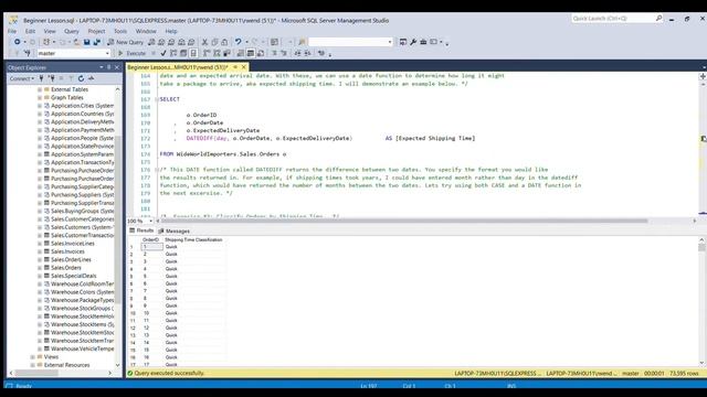 SQL Server Exercise Walk Through смотреть онлайн
