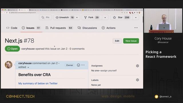 Connect.Tech 2022 - Cory House - Picking a React Framework смотреть онлайн