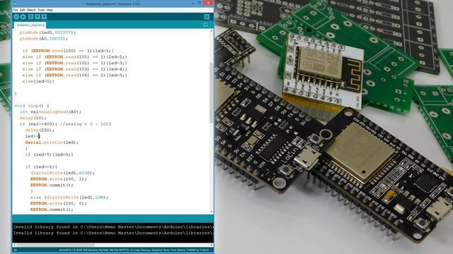 طريقة برمجة ال EEPROM مع ال ESP ( NODEMCU ,ESP8266-12,01 ,ESP32 )