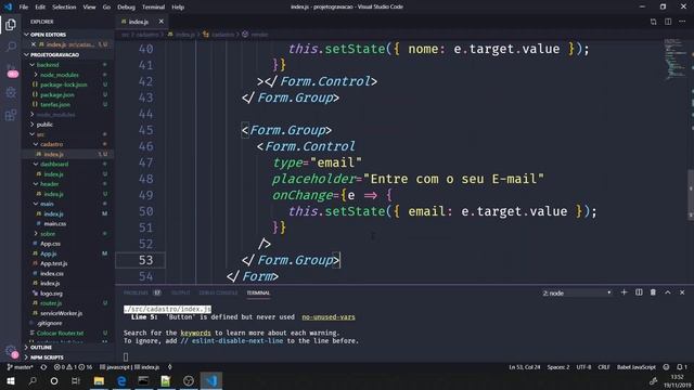Aula 5 - Criando Cadastro de Contatos bom REACTJS - JSON-SERVER e BOOTSTRAP - Parte 1