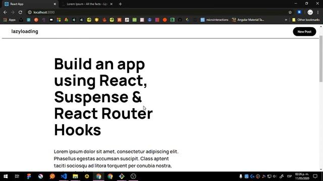 Build a lazy loaded React App with Suspense & React Router Hooks #5 (AddPost component) смотреть онлайн