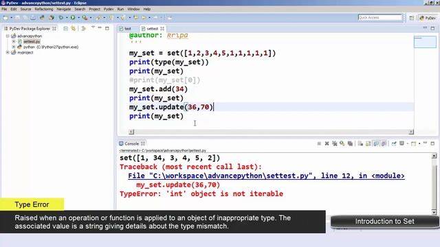 Introduction to Set Built In Type Part-2 смотреть онлайн