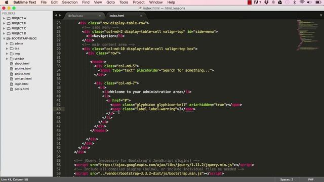 Bootstrap 3 Tutorials [COMPLETE] - Building a blog admin video tut for beginners # 3 смотреть онлайн