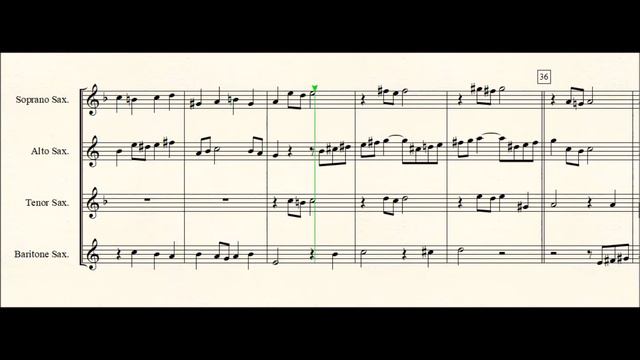 Fugue in C minor by J.S.Bach arranged for Saxophone quartet. смотреть онлайн