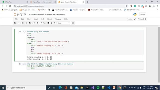 Learning Python in Tamil | Part-23 | PYTHON LOOP CONTROL STATEMENTS (Part 3) | PASS STATEMENT смотреть онлайн