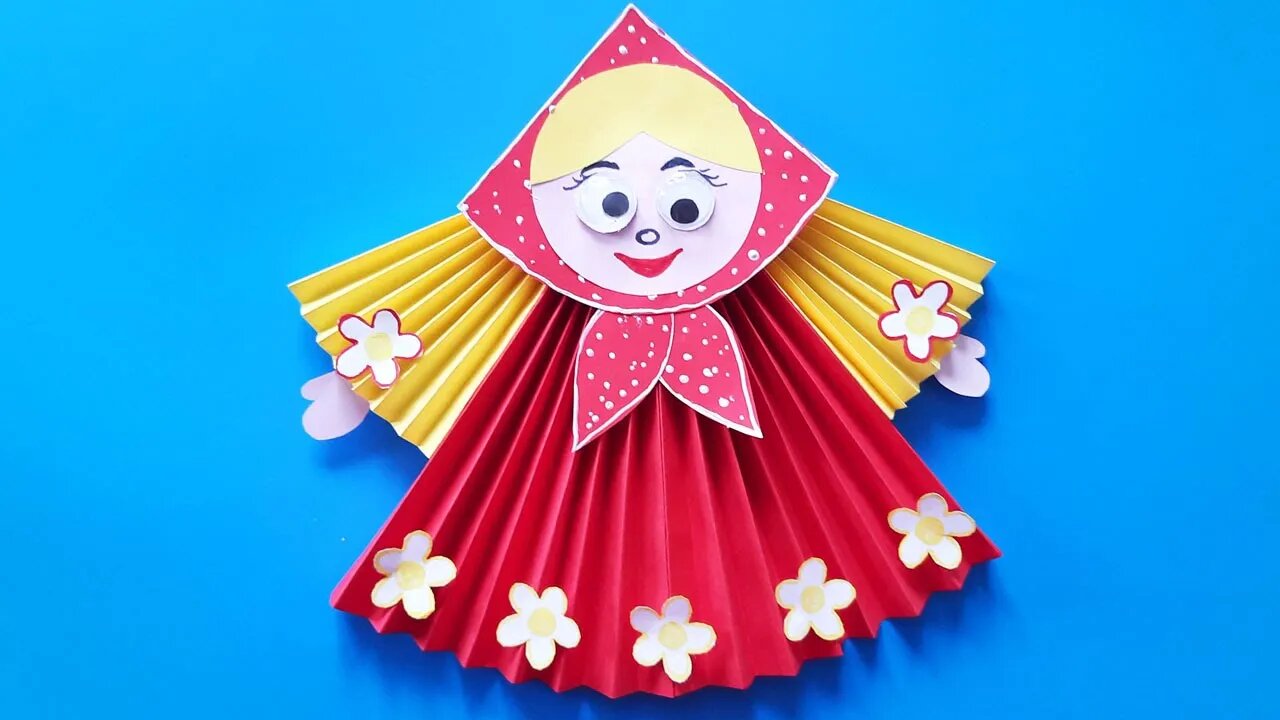 Поделка на Масленицу. Кукла Масленица из бумаги своими руками смотреть онлайн